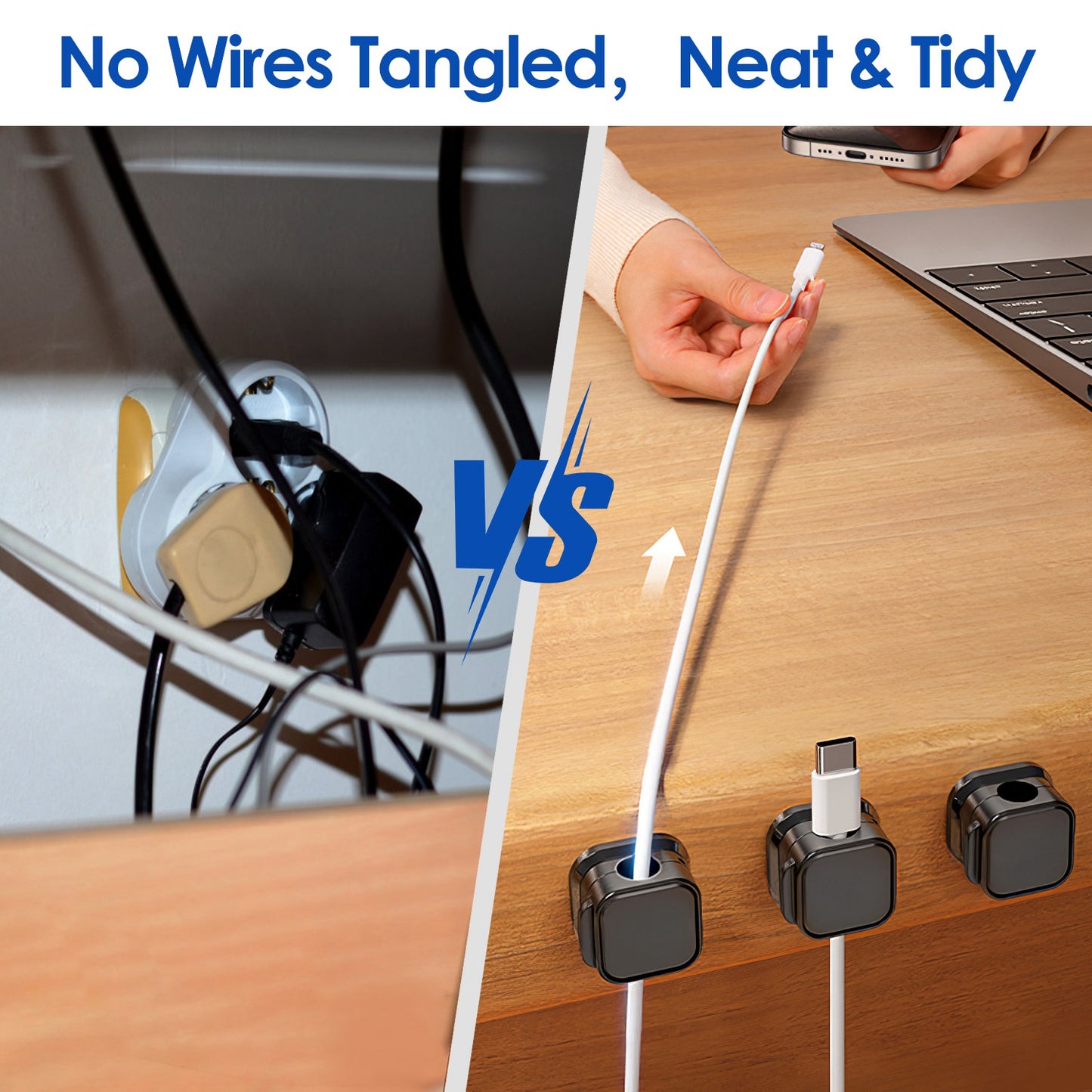 CozyWex™ Magnetic Cable Clips (6-Pack)