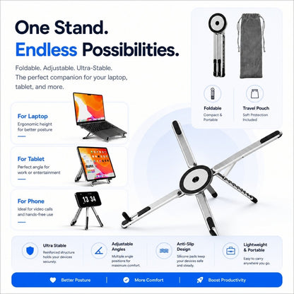 CozyDesk™ 3-in-1 Magnetic Laptop Stand