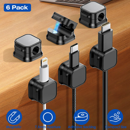 CozyWex™ Magnetic Cable Clips (6-Pack)