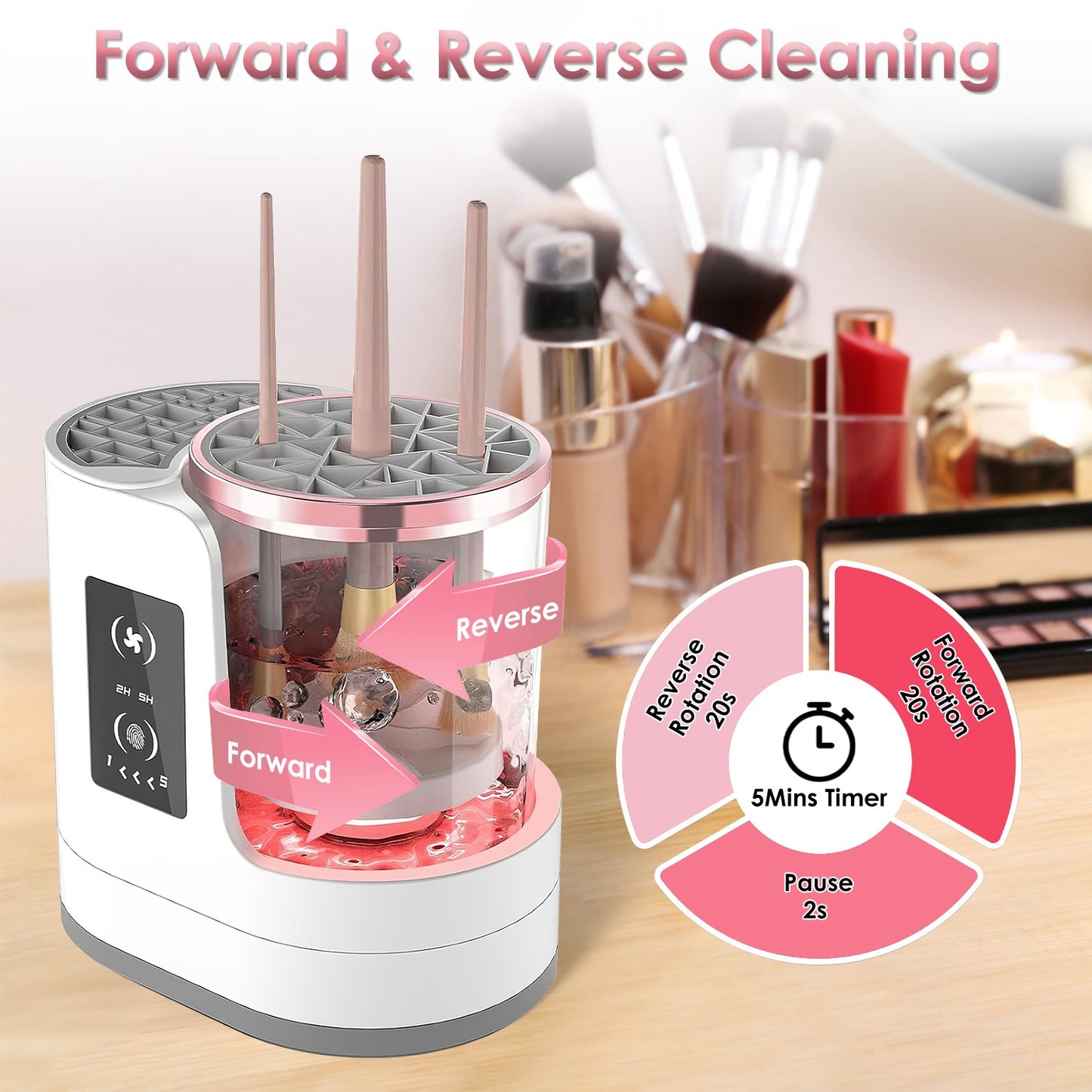 CozyWex™ 4-in-1 Automatic Makeup Brush Cleaner