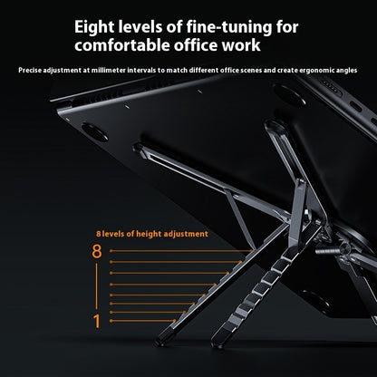 Adjustable magnetic laptop stand with 8 levels of height adjustment