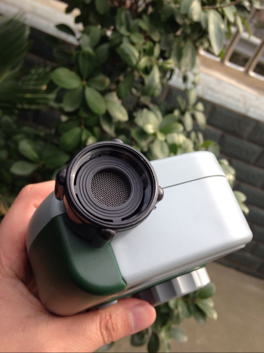 Close-up front view of the digital garden water timer