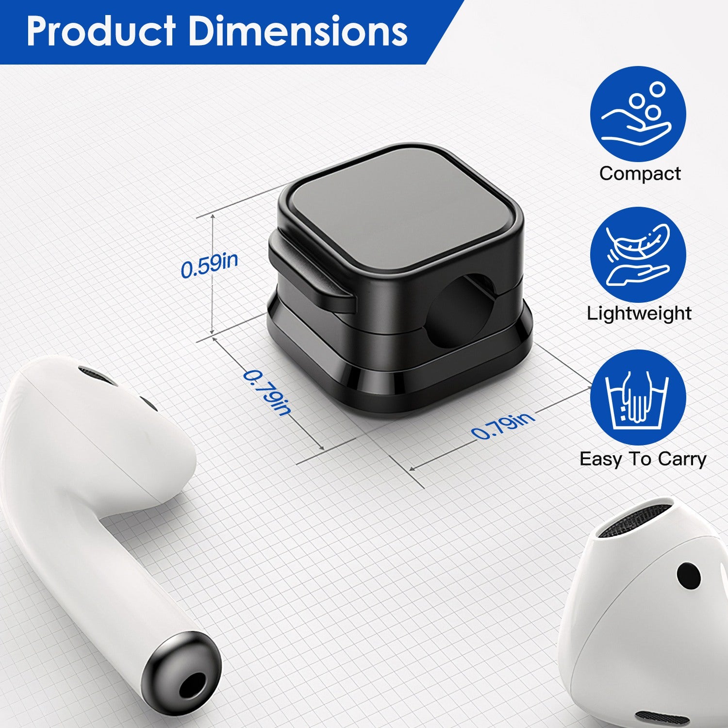 CozyWex™ Magnetic Cable Clips (6-Pack)