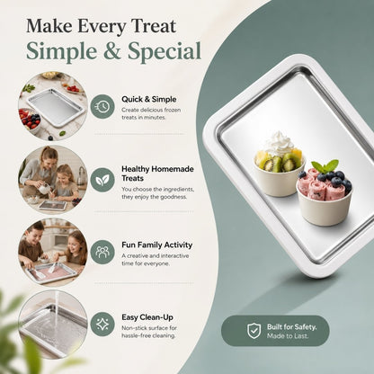 Ice Cream Roll Maker for homemade frozen treats, family activities and easy dessert preparation