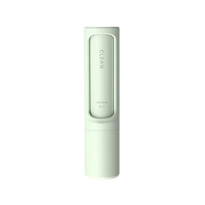 Green reusable self-cleaning pet hair remover brush