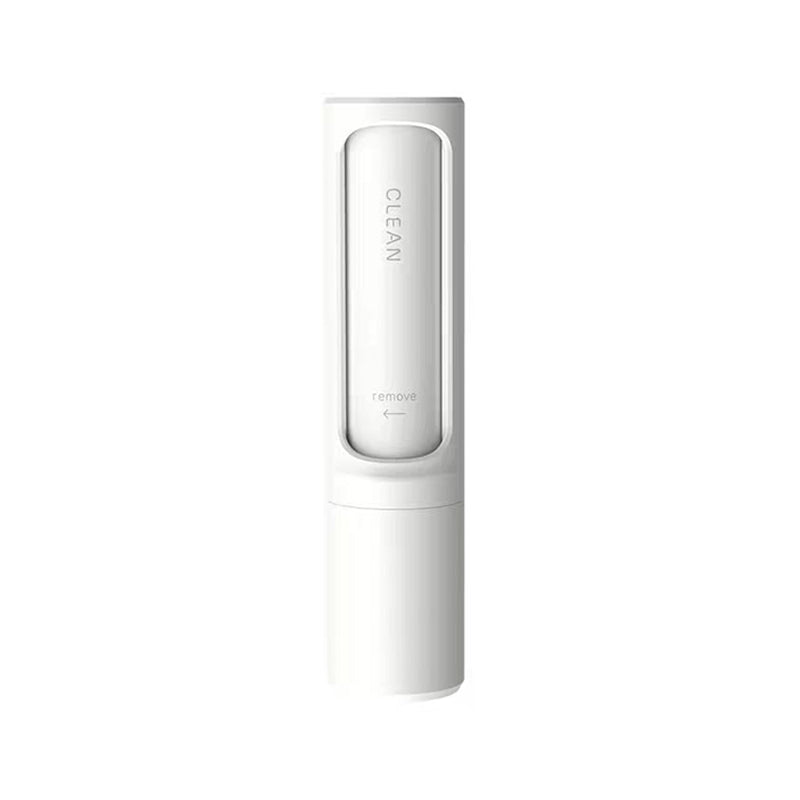 White reusable self-cleaning pet hair remover brush