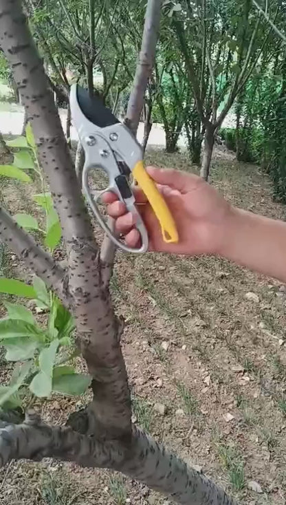 Labor-saving fruit tree pruning scissors