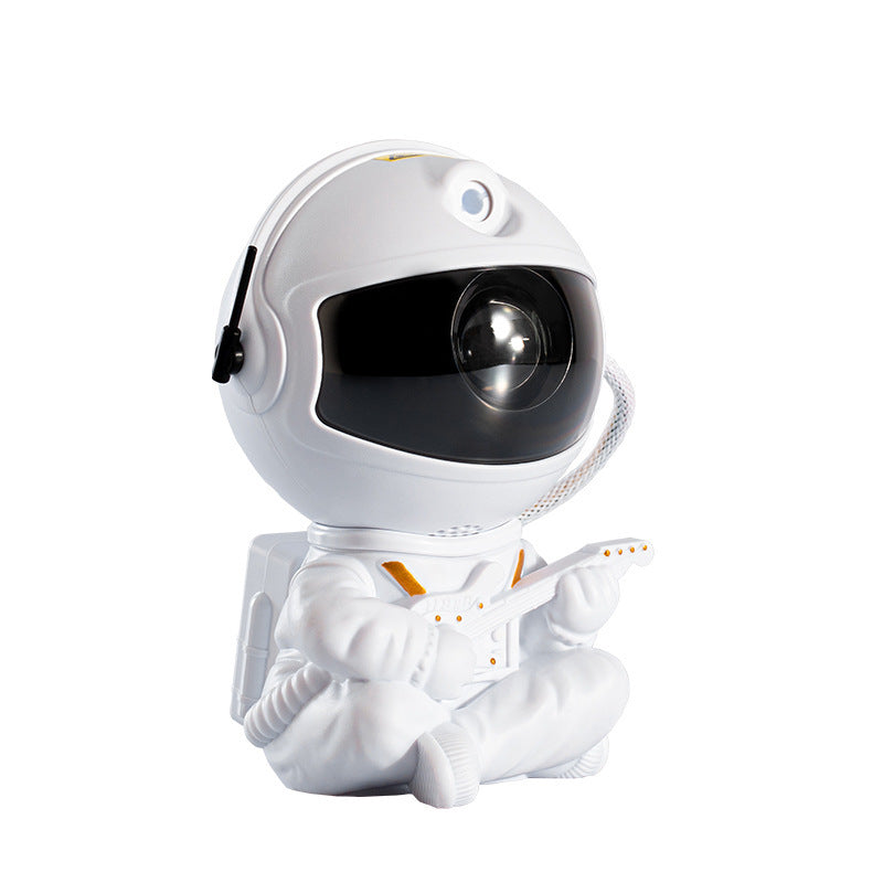 White astronaut galaxy projector with compact decorative design