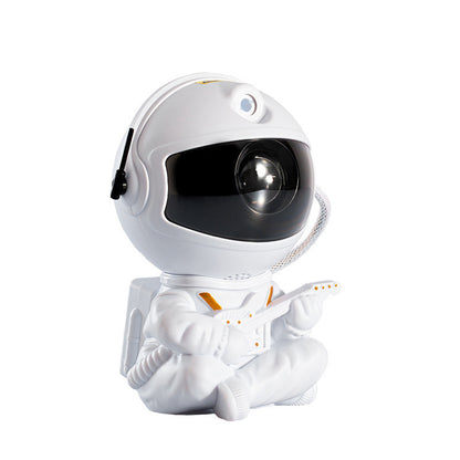 White astronaut galaxy projector with compact decorative design